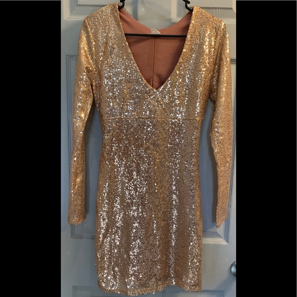 Dresses & Skirts - ROSE GOLD SEQUENCES DRESS